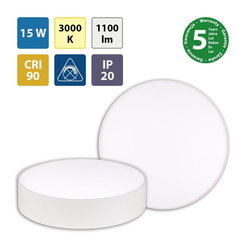McLED Mold R15 ML-416.052.33.0 Nástenné, stropné LED svietidlo 21 cm, biela - galéria #3