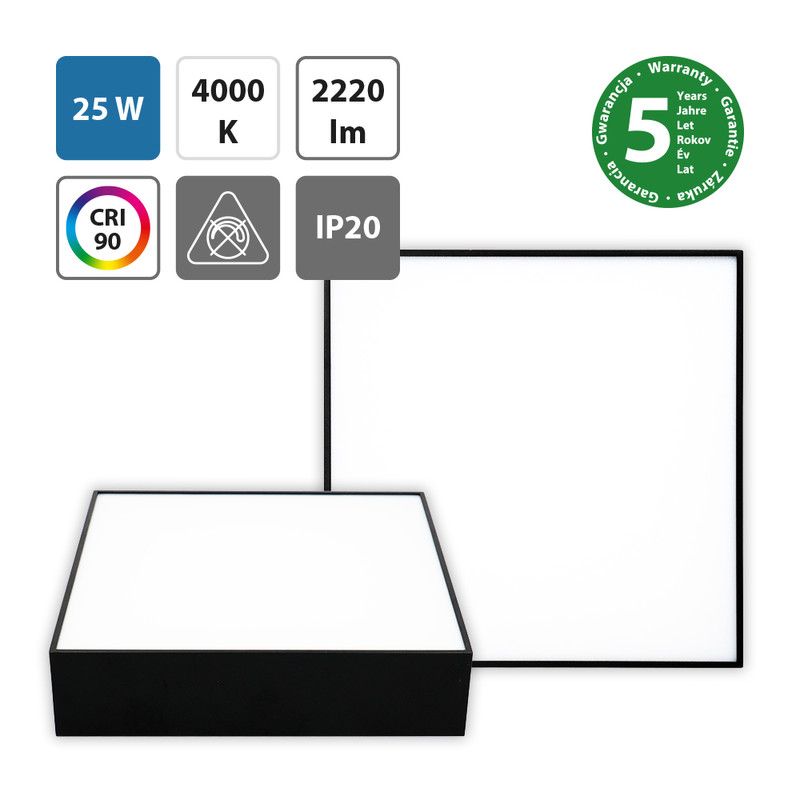 McLED Mold S25 ML-416.068.33.1 Nástenné, stropné LED svietidlo 25 cm, čierna - galéria #2
