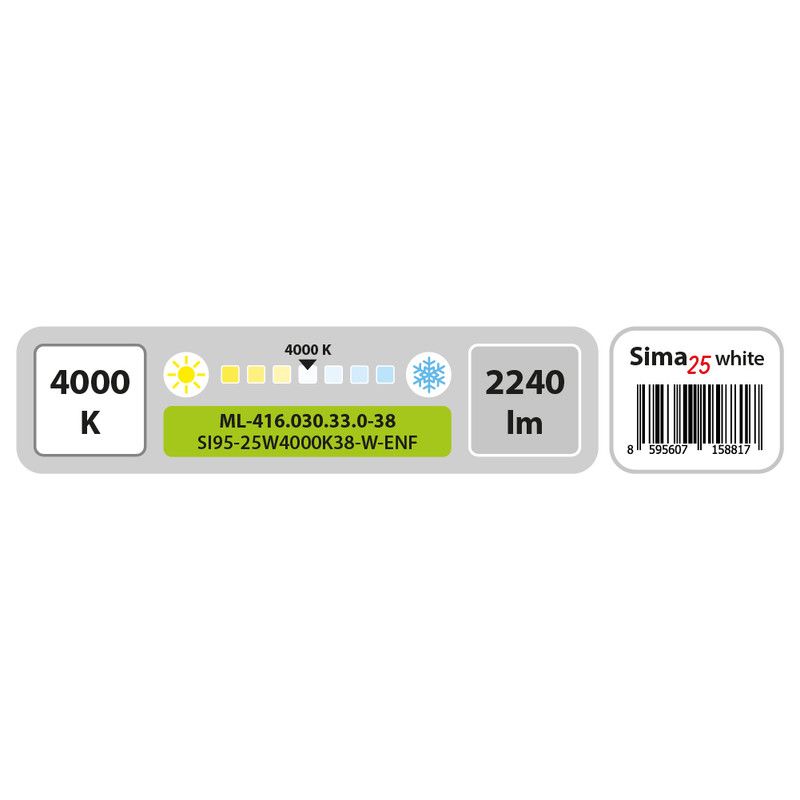 McLED Sima 25 ML-416.030.33.0-38 Stropné LED svietidlo 9,5 cm, biela - galéria #8