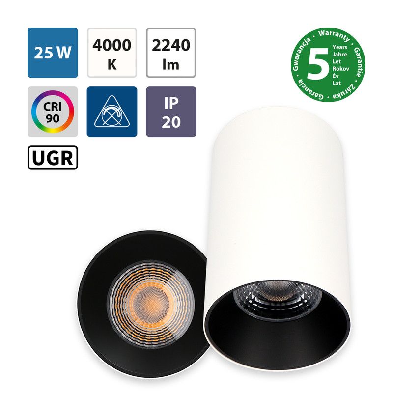 McLED Sima 25 ML-416.030.33.0-38 Stropné LED svietidlo 9,5 cm, biela - galéria #2