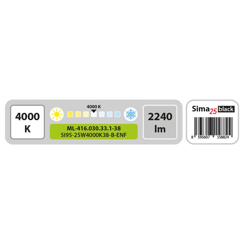 McLED Sima 25 ML-416.030.33.1-38 Stropné LED svietidlo 9,5 cm, čierna - galéria #9