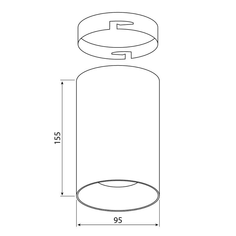 McLED Sima 25 ML-416.030.33.1-38 Stropné LED svietidlo 9,5 cm, čierna - galéria #6