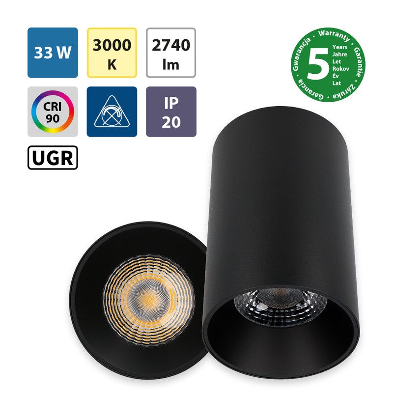 McLED Sima 33 ML-416.031.33.1-38 Stropné LED svietidlo 10,5 cm, čierna - galéria #2