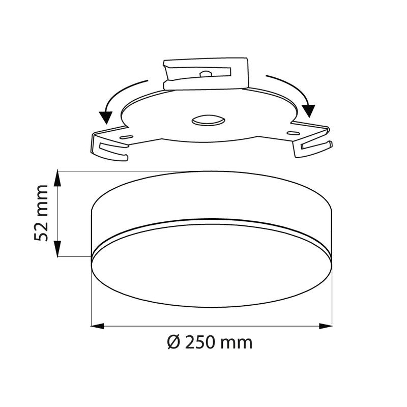 McLED Mold R25 ML-416.054.33.0-DA Nástenné, stropné LED svietidlo stmievateľné  25 cm, biela - galéria #3