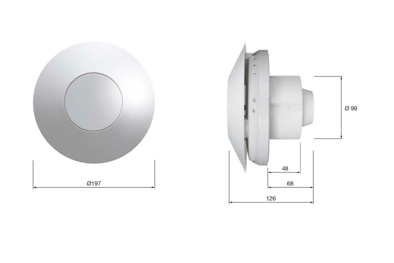 Zehnder ZCV3si Ventilátor s bezkontaktným ovládaním, s časovačom a snímačom vlhkosti, 10 cm - galéria #4