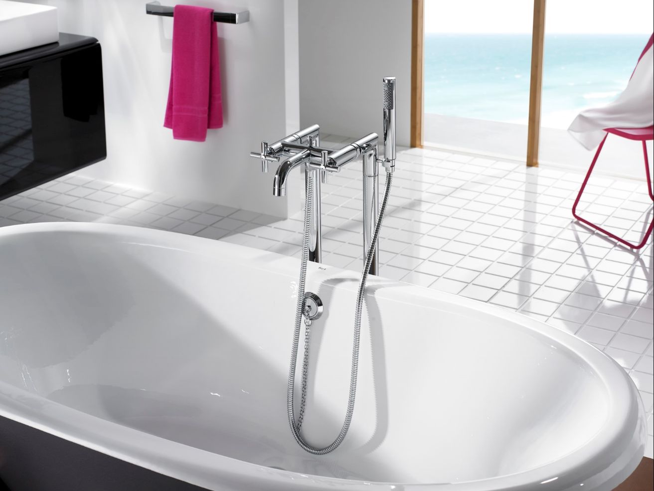 Roca Loft Voľne stojaca vaňová batéria, chróm A5A2743C00 - galéria #1