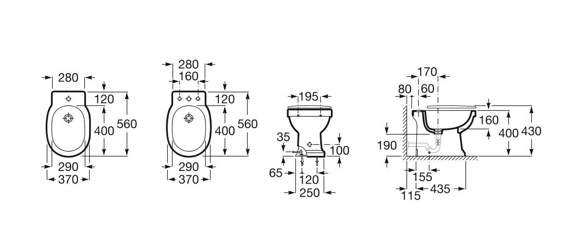 Roca Carmen Nástenný bidet, A3570A4000 - galéria #1