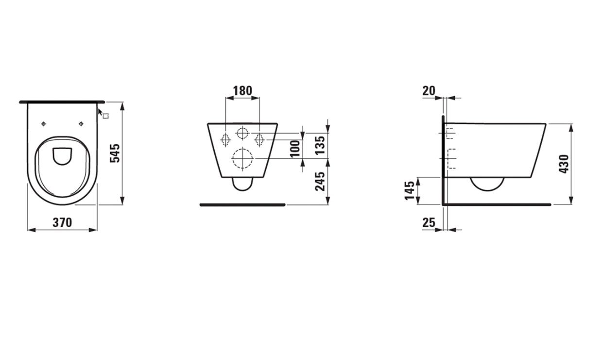 Laufen Závesné WC, Rimless, biele matné H8203377570001 - galéria #2