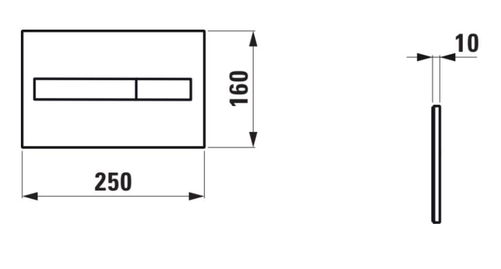 Laufen Tlačidlo Press Control, DualFlush, čierna matná H8956617160001 - galéria #1