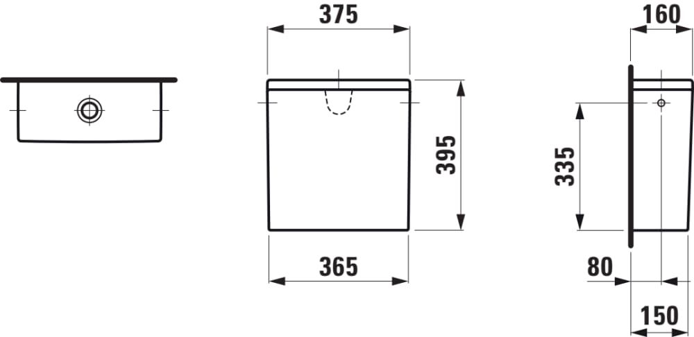 Laufen Pro WC nádrž s bočným prívodom vody, biela H8299520009721 - galéria #1