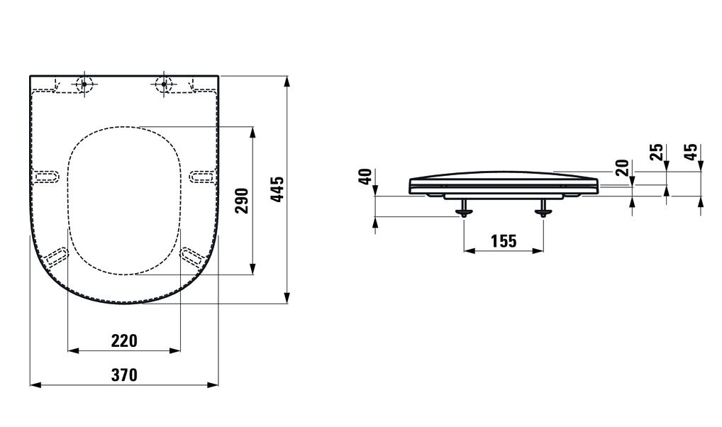 Laufen Záchodová doska Lua so SoftClose, odnímateľné, biele H8910830000001 - galéria #1