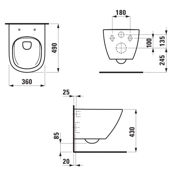 Laufen Kompaktné WC Lua, Rimless, biele H8200834000001 - galéria #3