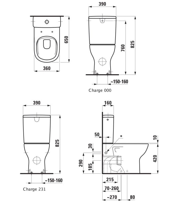 Laufen WC Lua combi Rimless s nádržkou a sedadlom SoftClose, biele - galéria #1