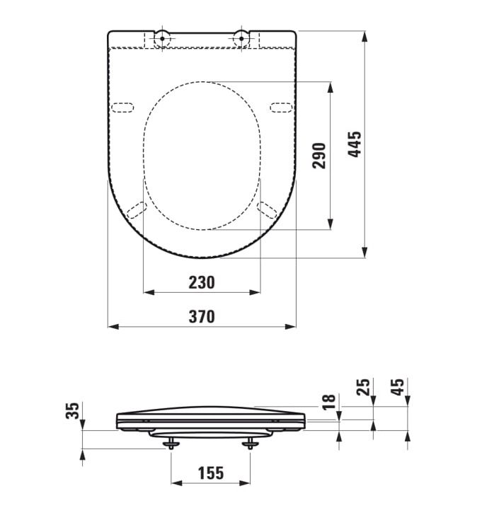 Laufen Pro Záchodová doska Slim SoftClose, čierne matné H8989667160001 - galéria #1