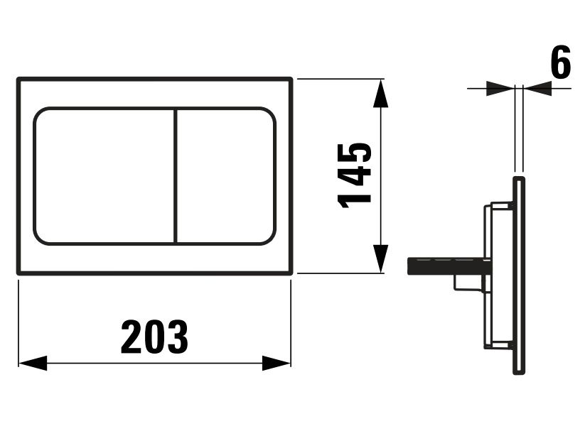 Laufen Tlačidlo Ineo Air Control, chrómový lesk H9001130040001 - galéria #2
