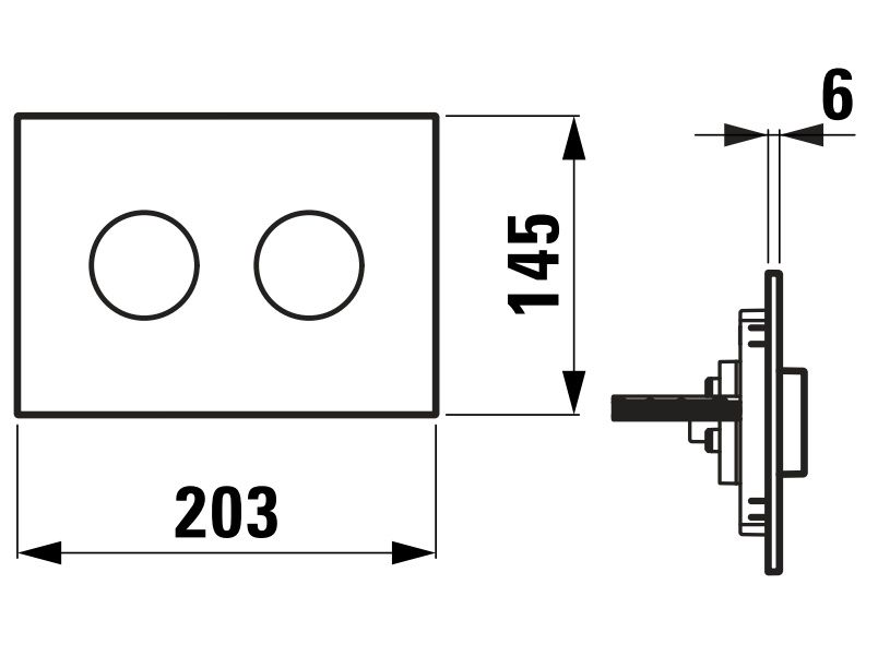 Laufen Ineo Groove Ovládacie tlačidlo, chrómový lesk H9001170040001 - galéria #2