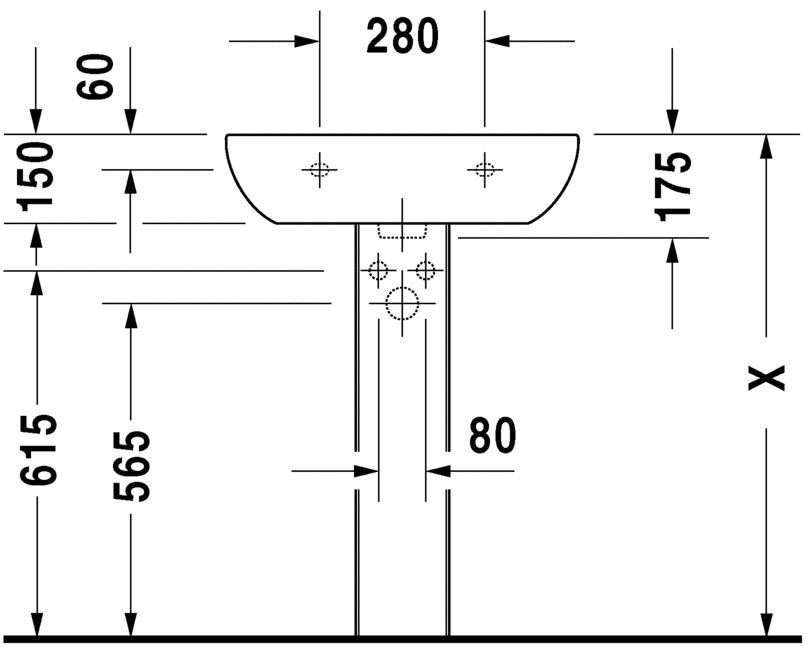 Duravit D-Code Umývadlo 60x46 s otvorom 23106000002 - galéria #2