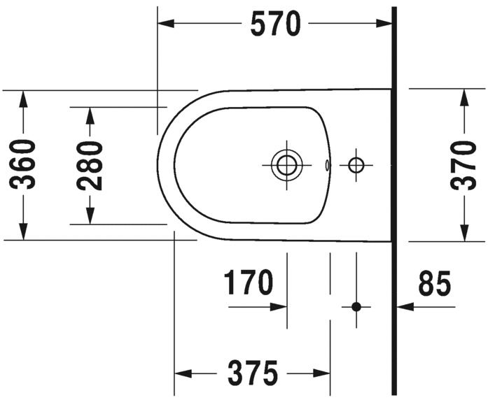 Duravit ME by Starck Bidet závěsný 2288150000 - galéria #1