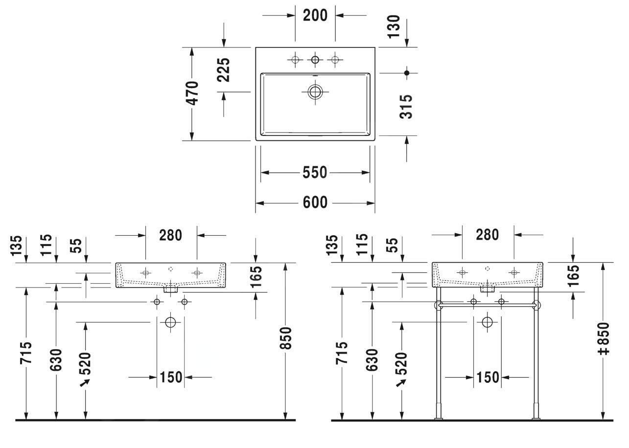 Duravit Vero Air Umývadlo 60x47 cm, biele 2350600000 - galéria #4