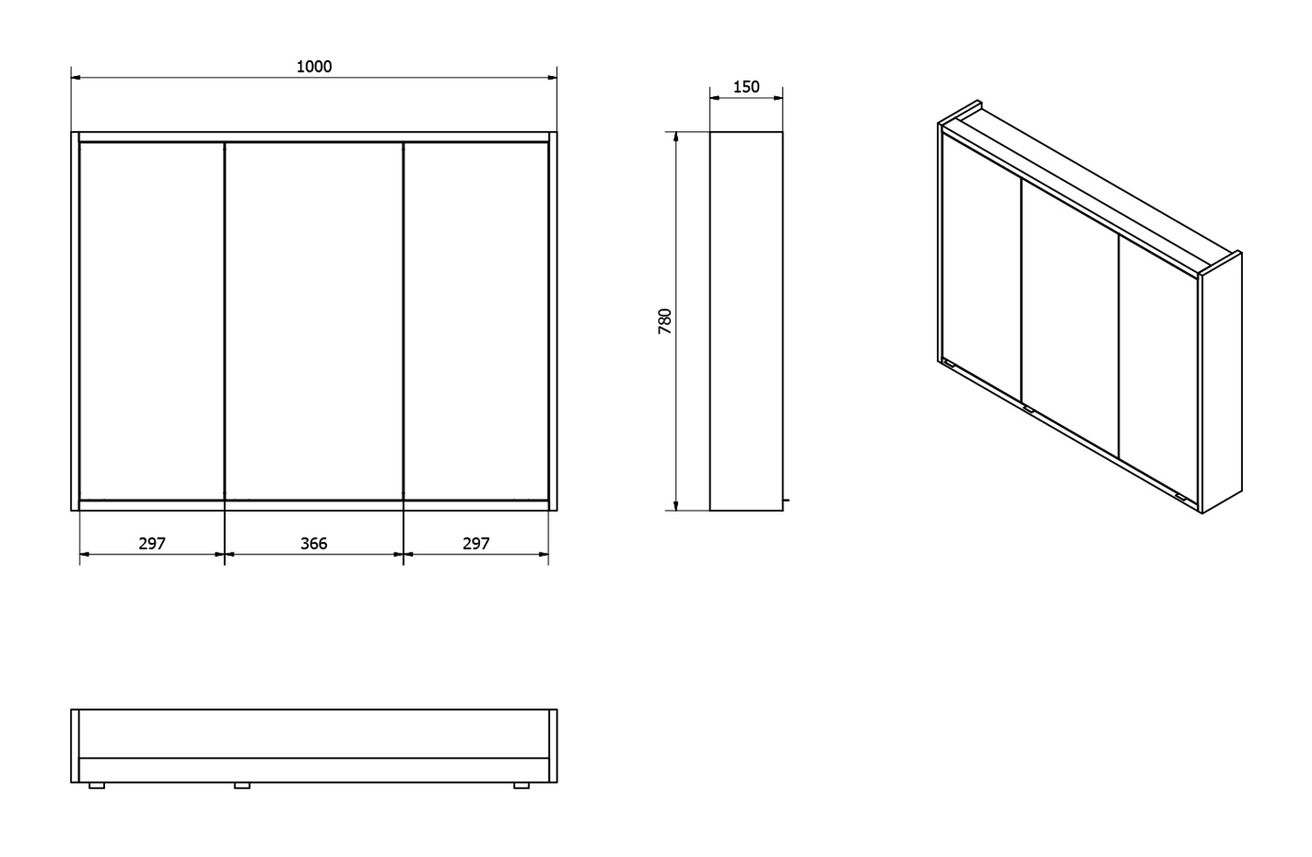Sapho Batu Galéria 100x71x16 cm s LED osvetlením, biela 1141130 - galéria #8