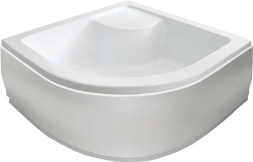 Aqualine Sprchová vanička štvrťkruhová 900x900 mm, vrátane nožičiek, R550, biela C93 - galéria #1