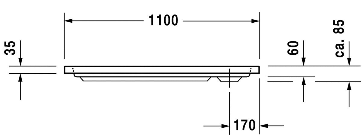 Duravit D-Code sprchová vanička 110x75 720097000000000 - galéria #2