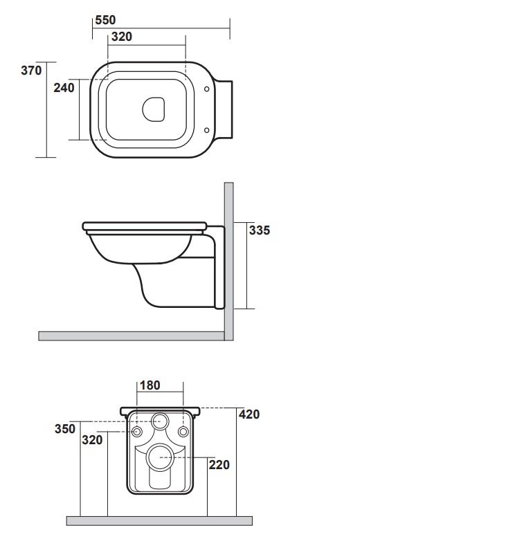 Kerasan Waldorf WC 37x55 cm, biela 411501 - galéria #2