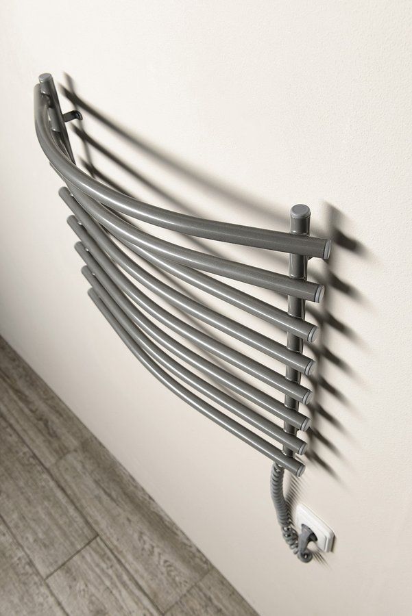 Aqualine Such SU210A Elektrický držiak na uteráky, 57x46,5 cm, sivý hliník - metalický - galéria #1
