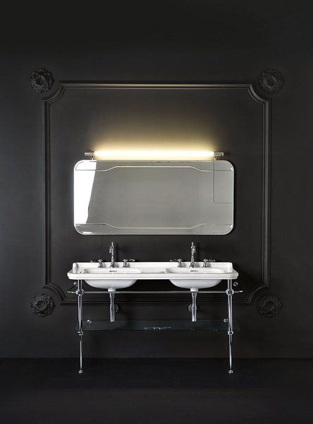Kerasan Waldorf Keramické dvojité umývadlo 150x55 cm, biele 4143K1 - galéria #1