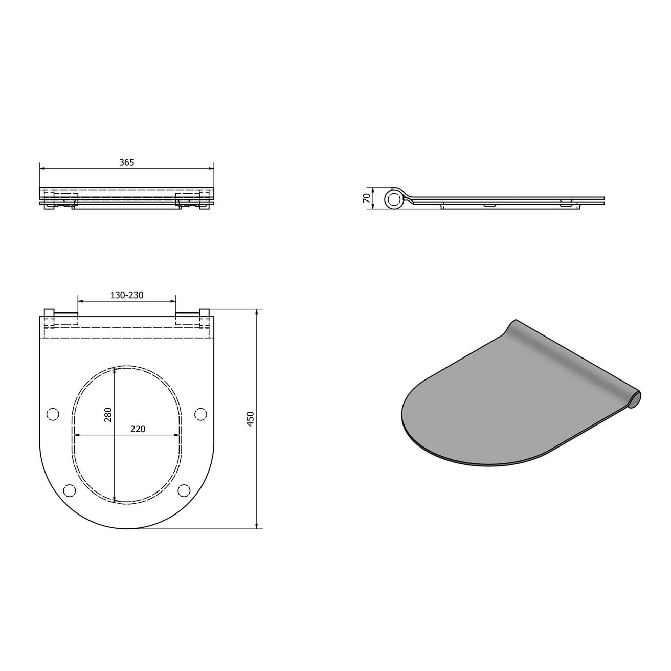 GSI Záchodová doska SLIM soft close, duroplast, čierny mat/chróm MS86CSN26 - galéria #1