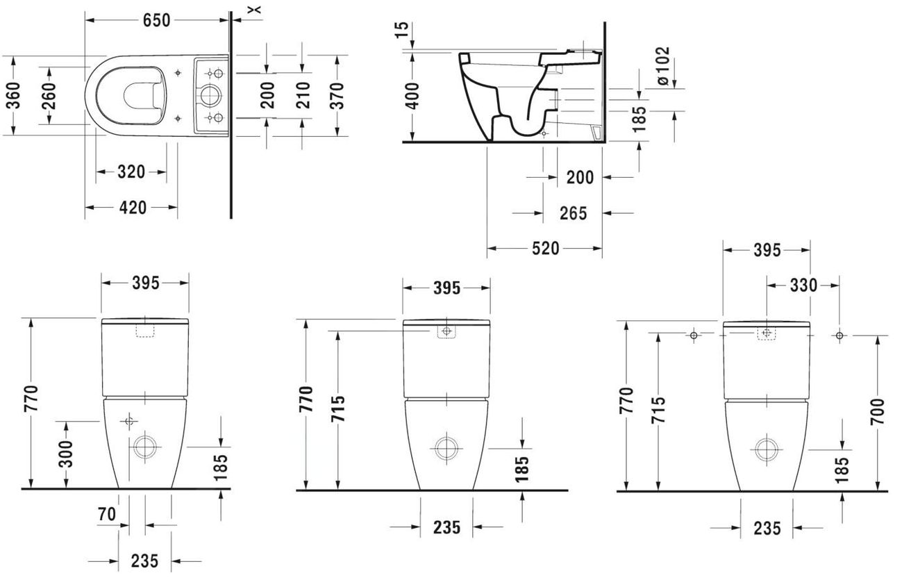Duravit ME by Starck WC kombi misa, biela 2170090000 - galéria #6