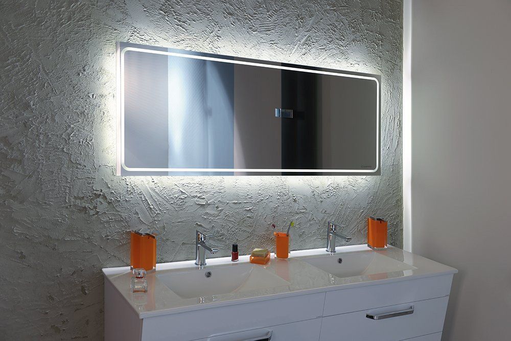 Zrkadlo Sapho Gemini 140x55 cm s osvetleným okrajom LED, GM140 - galéria #1
