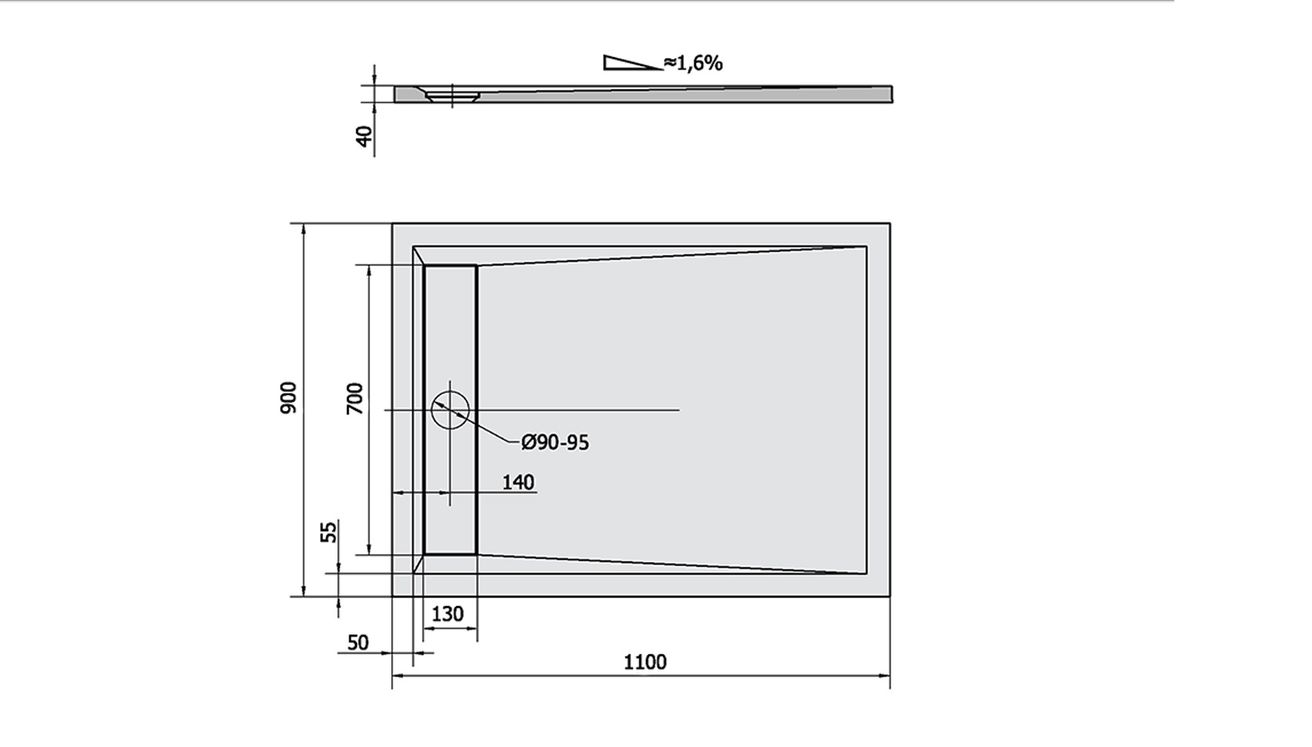 Polysan Cover Varesa Sprchová vanička, 1100x900 mm, s krytom, biela 72938 - galéria #4