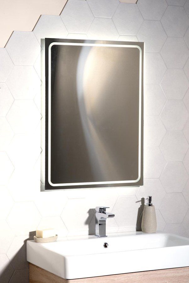 Zrkadlo Sapho Gemini 60x80 cm s osvetleným okrajom LED, GM060 - galéria #1