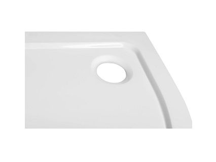 Aqualine Tecmi Sprchová vanička, štvrťkruhová 90x90x3 cm, biela PQ559 - galéria #3