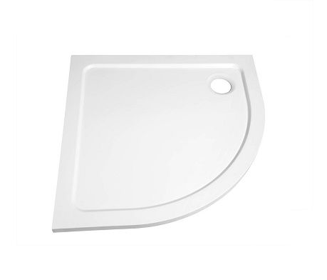 Aqualine Tecmi Sprchová vanička, štvrťkruhová 90x90x3 cm, biela PQ559 - galéria #1