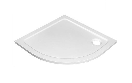 Aqualine Tecmi Sprchová vanička, štvrťkruhová 90x90x3 cm, biela PQ559 - galéria #2