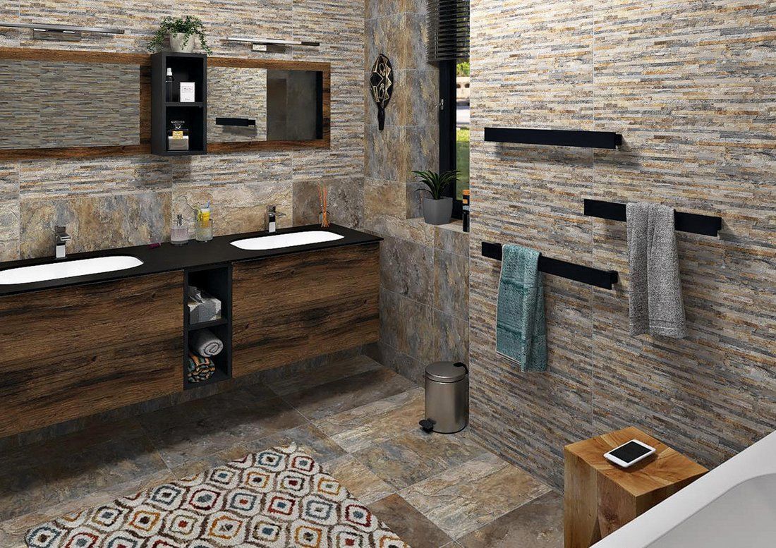 Sapho Patron PX064 držiak na uteráky, 600x60 mm, čierny matný - galéria #3