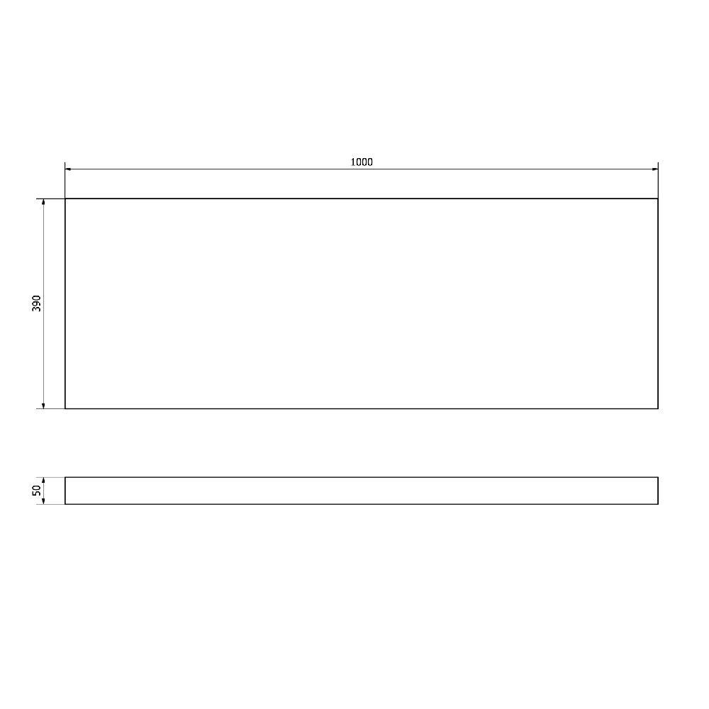 Sapho Avice tanier 100x39 cm, starý biely dub - galéria #1