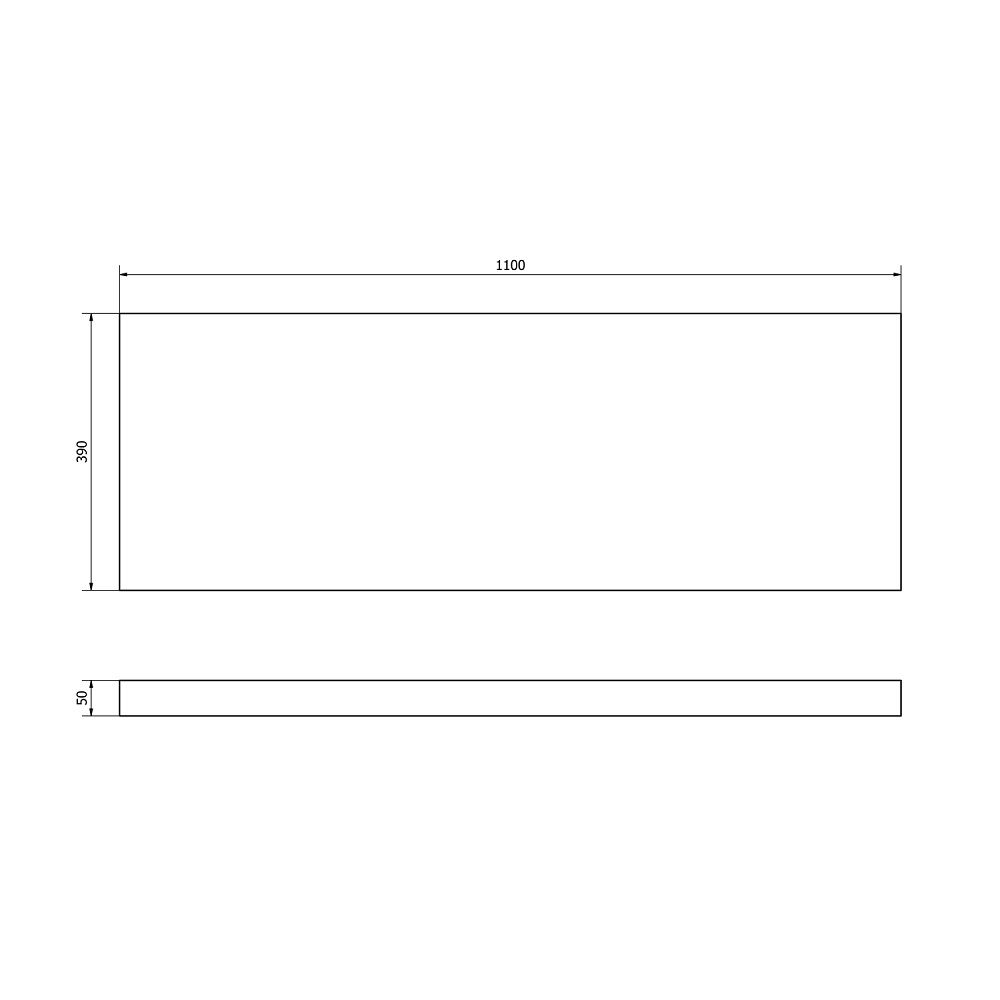 Stôl Sapho Avice 110x39 cm, starý biely dub - galéria #1