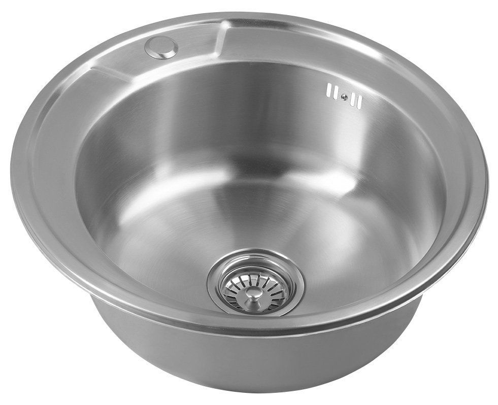Aqualine AQ051B Okrúhly drez z nehrdzavejúcej ocele bez odkvapkávača, 52 cm - galéria #3