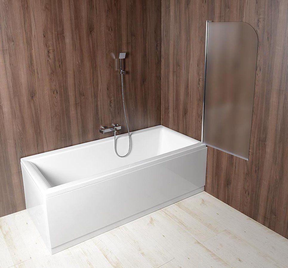 Aqualine Vilma Vaňová zástena, pravá 60x140 cm, matné sklo/chróm AQ6018P - galéria #1