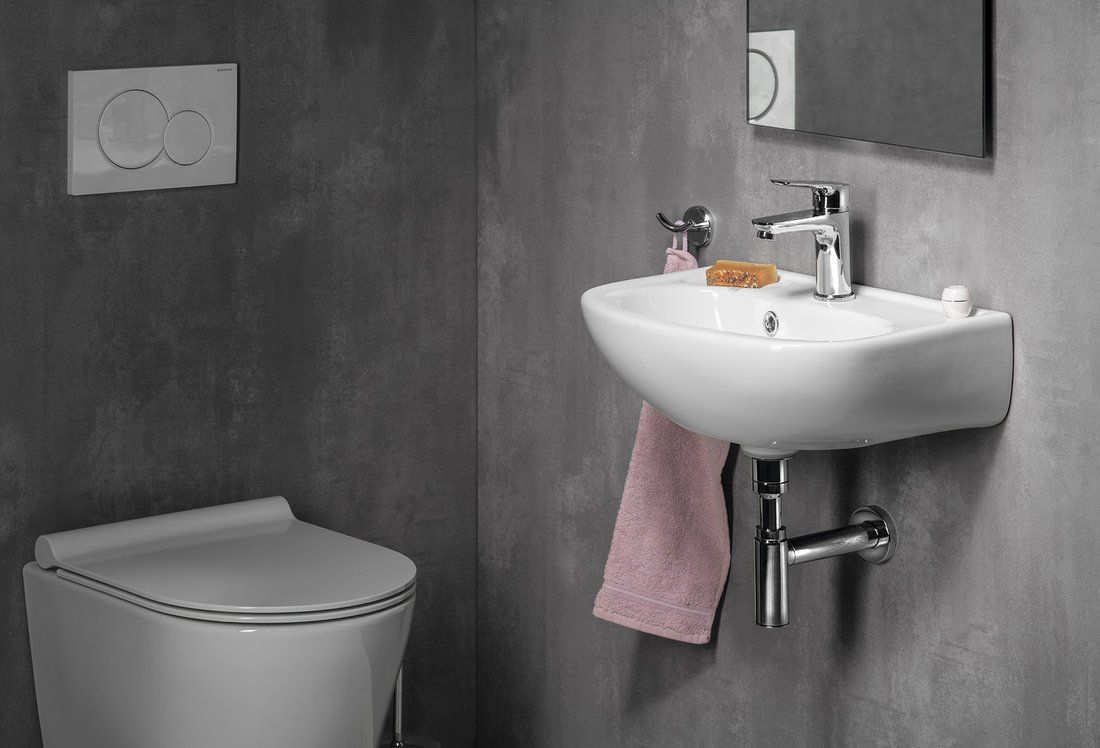 Aqualine Keramické umývadlo 45x35 cm, biele 10TP71045 - galéria #1