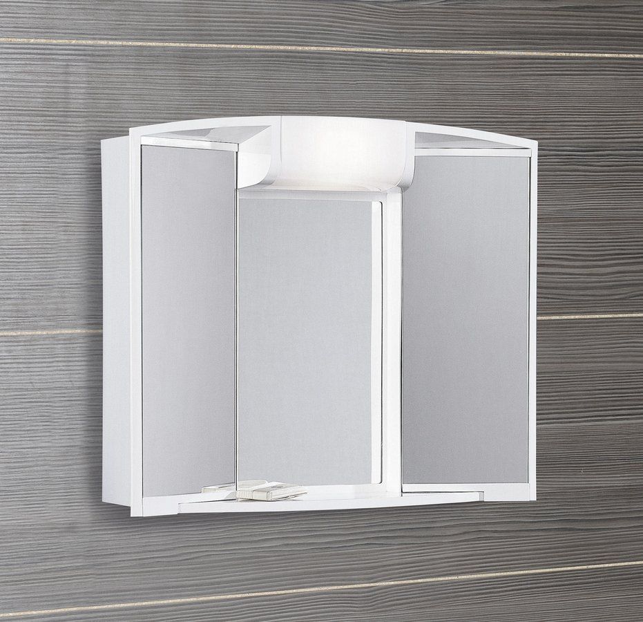 Aqualine Angy Galéria s LED osvetlením 59x50x15 cm, biely plast 541202 - galéria #2