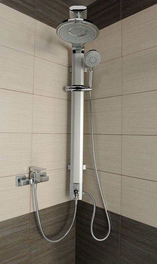 Aqualine Tour Sprchový stĺp na pripojenie k batérii, výška 110 cm, hliník SL030 - galéria #1