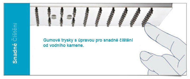 Aqualine Sprchová hlavica 30 cm s otočným kĺbom, chróm SC113 - galéria #3