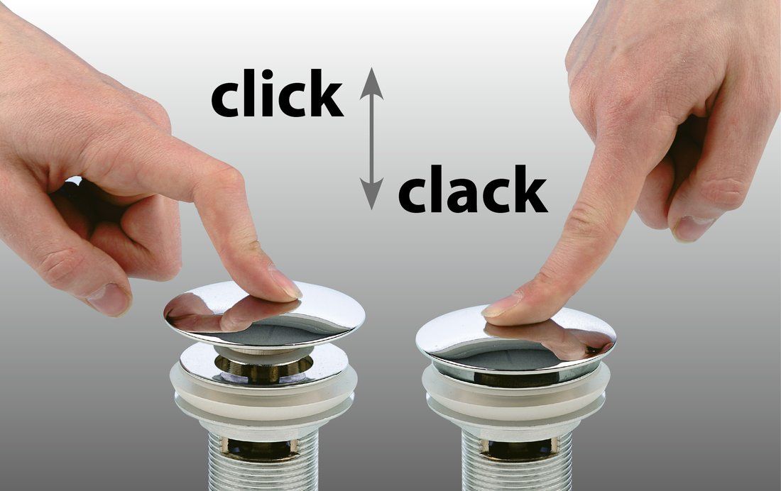 Agualine Umývadlová výpusť click clack 5/4" veľká zátka, chróm TF7001 - galéria #1