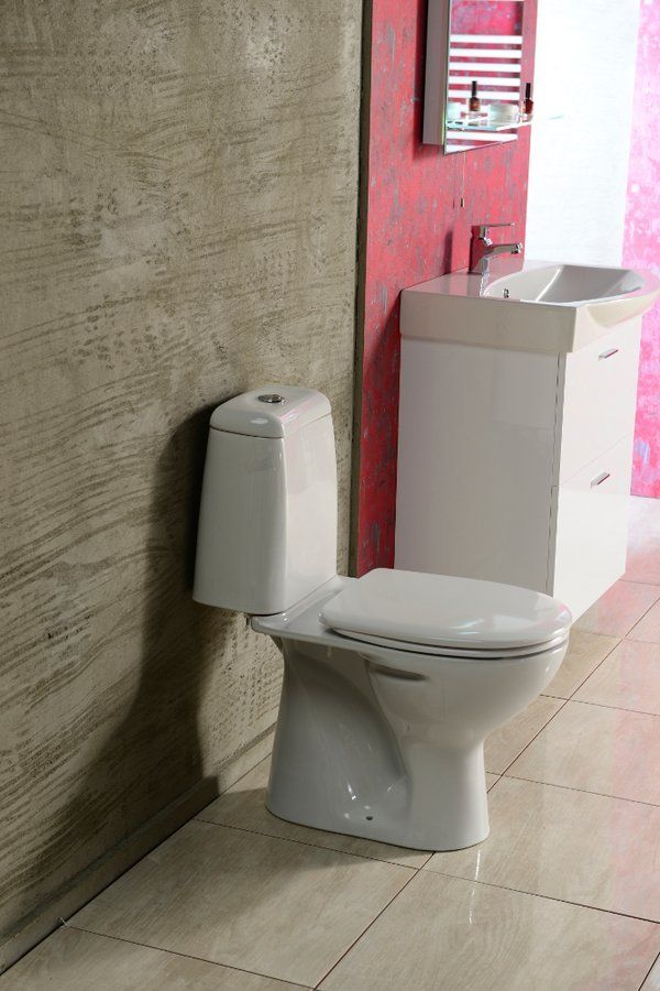 Aqualine Riga WC kombi, zadný odpad, vrátane splachovacieho mechanizmu RG601 - galéria #1