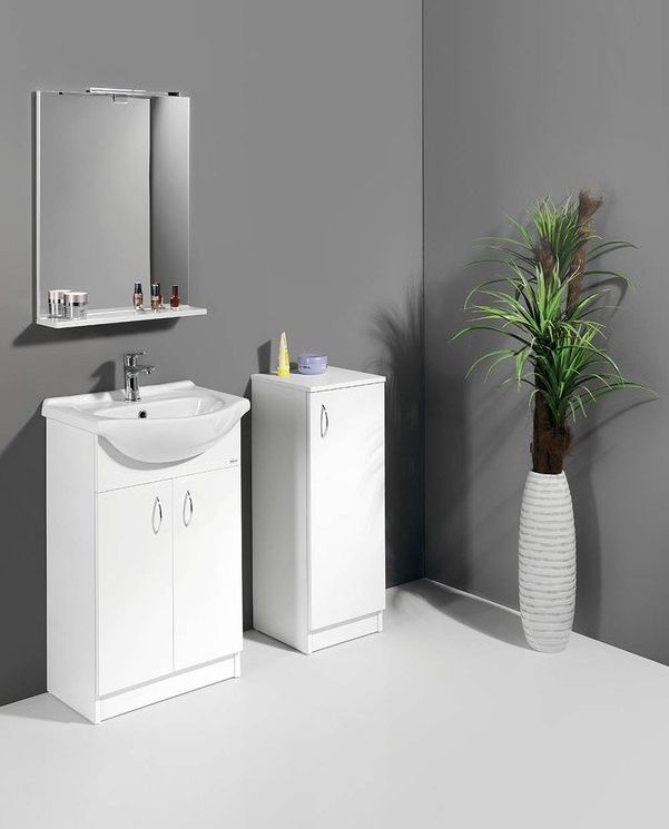 Aqualine Simplex Eco Spodná skrinka 30 x 86 cm, biela matná SIME340 - galéria #1