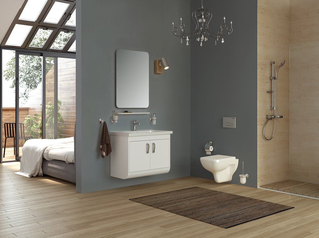 Aqualine Bene závesné WC 35,5x51 cm, biele BN320 - galéria #1
